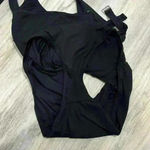 Kona Sol  One Shoulder Asymmetrical One Piece Black Swimsuit Bathing Suit Size XL Photo 5