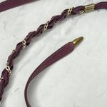 Purple Faux Suede Gold Tone Chain Woven Tie Belt One Size OS Photo 8