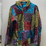 Rising International Nepa Patchwork Zip Up Hoodie Purple Size XL Photo 0