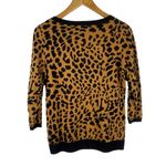 Talbots ‎ Petites 3/4 Sleeves Animal Print Crewneck Stretch Sweater Size Small Photo 1