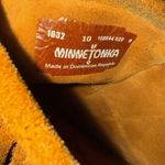 Minnetonka  Moccasin Boots 3 Layer Fringe Suede Leather Brown Womens Size 10 Boho Photo 4
