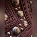 Rebecca Minkoff  Bianca studded round leather canteen crossbody bag burgundy NWT Photo 4