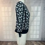 Parker Black and Silver Star Crewneck Long Sleeve Sweater Size Medium Photo 9