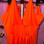 Orange Halter Maxi Sundress for Weddings Size XL Photo 1