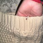 Vintage 80’s Malinmor Hand Knit Wool Cable Knit Fisherman’s Sweater Beige Large Photo 4