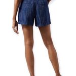 Athleta Cabo linen textured shorts navy 2 Photo 1