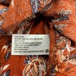 Knox Rose  Top Womens XL Burnt Orange Floral Print Open Front‎ Kimono Boho Blouse Photo 4