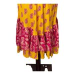 Cool Change Skirt Women Small Yellow Paisley Tiered Ruffle Hem Boho Midi NWT Photo 4