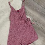Abercrombie & Fitch Floral Red Wrap Romper Photo 0