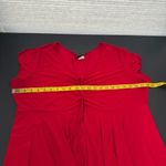 Dynamite Vintage  Red V-Neck Shark Bite Hem Festival Blouse Women's Size 3X Photo 9