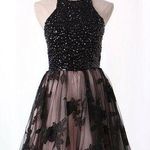 Ombre Prom NWT A Line Sequins Chucky Jewel Lace Mesh Homecoming Cocktail Dress 6 Photo 0