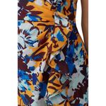 Prabal Gurung Collective Ochre Formal Side Ruffle Midi Dress Women's Size 6 Blue Photo 5