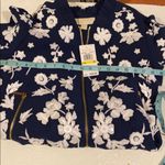 Michael Kors Bomber Jacket Beaded Navy White NWT M Photo 9