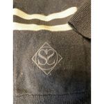 Sandro  Paris Cardigan Black Cream V Neck Button Front Long Sleeve size M Photo 3