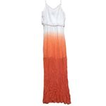 Iz Byer Orange Ombre Maxi Dress Womens S Y2K Boho Festival Fairy Whimsy Feminine Photo 2