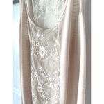 Xhilaration  Women Beige‎ Racerback Tank Top with Lace Panel Size M Photo 1