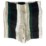 Ann Taylor Womens Shorts Linen Lightweight Striped Pull-On Multicolor High Rise Photo 0