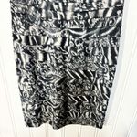 Adrianna Papell  Dress Women Size 14 B&W Mini Abstract Pleated Ruffled Layer Photo 2