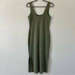 Aerie Offline OG Original Groove Sleeveless Ribbed Midi Dress Olive Fun M NWOT Photo 1