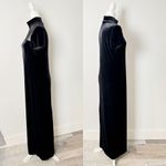 Vintage Cachet Velvet Mock Neck Maxi Dress Black Size 10 Photo 2