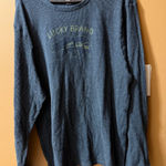 Lucky Brand  Navy Graphic Long Sleeve Sleep Tee nightgown size XL Photo 0