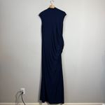 Adrianna Papell NWT  Cowl Neck Draped Maxi Dress Women's 16W Navy Gown Sparkly Photo 5