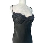 Bardot  Sabina Midi Dress in Black 12 Womens Satin Cocktail Party Photo 6