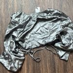 Dynamite  Callie Metallic Wrap Blouse Photo 3