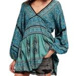 Free People Green Luna Scarf Tunic or Babydoll Dress Small Photo 0
