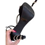 Wild Diva  Black Silver Rhinestone Jeweled Spiral Heels Size 9 Photo 7