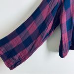Bella Dahl  Plaid Bell Sleeve Tie Back Top size S Photo 9