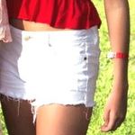 Victoria and Sophia Red Smocked Crop Top Photo 0