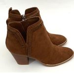 Dolce Vita Heeled Pointed Toe Suede Western Bootie Brown Tan Size 7 NEW Photo 2