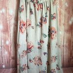 Lucky Brand  Blush Floral Print Off-The-Shoulder Flounce Midi Dress Photo 4