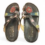 L'ATISTE L'Artiste Spring Step Sandals Charlotte Floral Embellished Slip On Wedge Size 37 Photo 1
