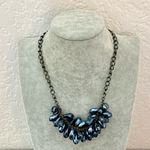Vera Wang  Faceted Blue Bead Cluster Necklace Photo 1