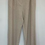 NWT Commense Beige Linen Wide Leg Trouser Pants Old Money Quiet Luxury Aesthetic Tan Size M Photo 0