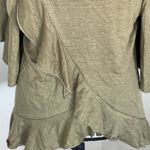 Chaser Womens Blouse Shirt Sz Large Linen Blend Cold Shoulder Rock Punk Edgy Y2k Photo 5