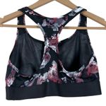 Victoria's Secret Victoria’s Secret Sports Bra Womens L Black Floral Racerback Medium Impact Gym Photo 1