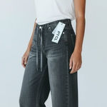 NEW PTCL Womens Black Wash Straight Wide Leg Jeans 28 Sustainable Denim Pants Photo 0