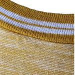Madewell Golden Yellow Crewneck Stripe Collar Summer Cotton Top ~ Women's SMALL Photo 3