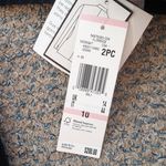 Suit Studio Pinstriped Two Piece Blazer/Pant Set SIZE 10 Black Photo 5