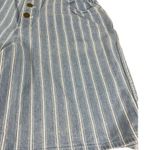VTG Stuffed Shirt 90s Mom High Waist Striped 4 Button Denim Shorts 13/14 Photo 2