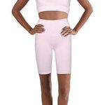 Catherine Malandrino  2 piece set Sports bra & Biker shorts in Pink size Medium Photo 0