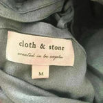 Cloth & Stone Anthropologie Green Blouse Tie-Back Top NWOT Photo 3