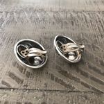 Vahan Vintage Alwand  Sterling Silver Dimpled Round Statement Clip On Earrings Photo 8