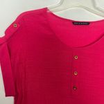 Zac & Rachel Womens Top Large Gauzy Lightweight Career Office Workwear Casual Pink Photo 4