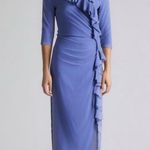 Jolibel Ruffled Sheath Dress Formal Occasion Cocktail Party Guest Evening 6 Blue Photo 0