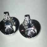 Sperry  Brand Vintage Silver Tone Retro Boho Clip On Earrings Photo 3