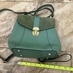 Viola Castellani Olive Green Leather & Suede Convertible Backpack/Handbag Photo 4